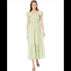 Brand New MOON RIVER Flutter Sleeve Smocked Midi Dress